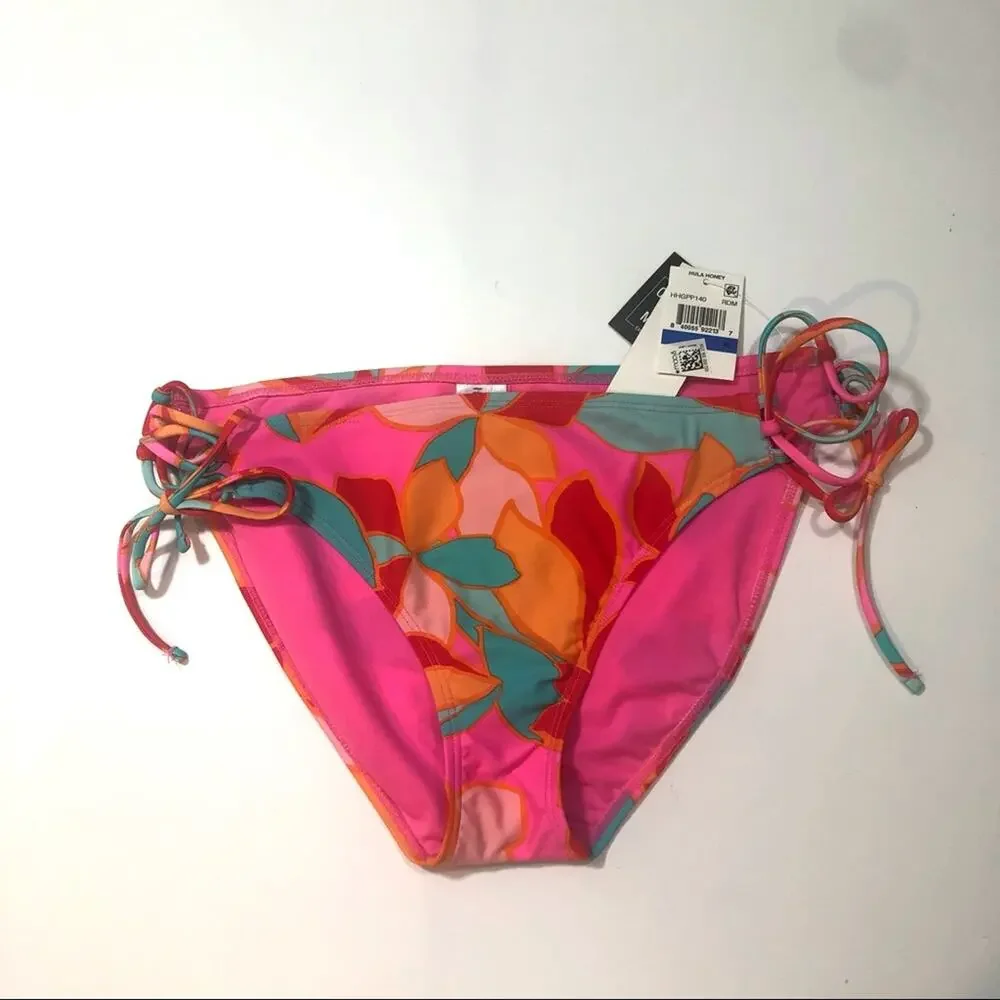Hula Honey pink multi bikini swim bottom XL